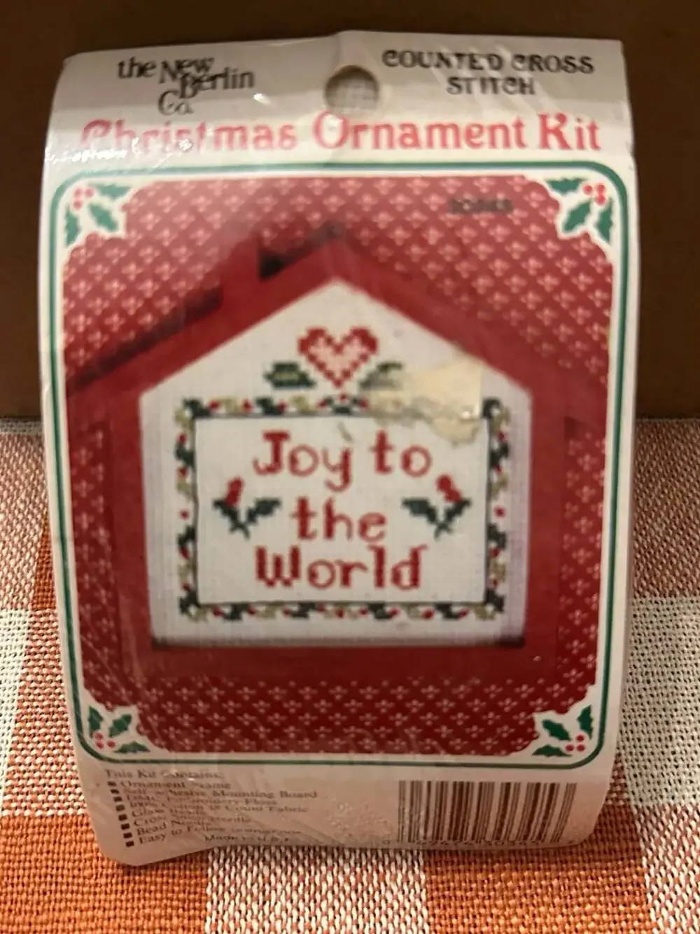 The New Berlin Co. Counted Cross Stitch Christmas Ornament Kit Joy To The World
